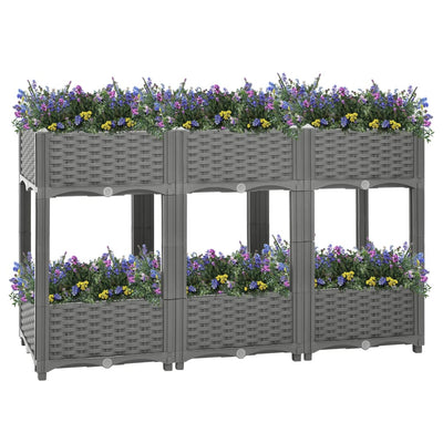 Vidaxl fioriera raccolta in polipropene 120x40x71 cm