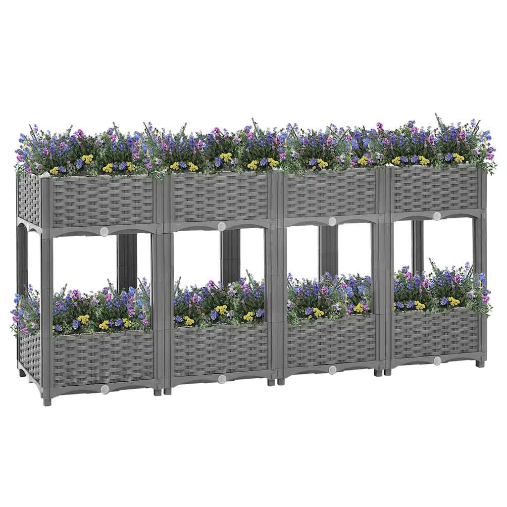 Vidaxl plantenbak verhoogd 160x40x71 cm polypropeen