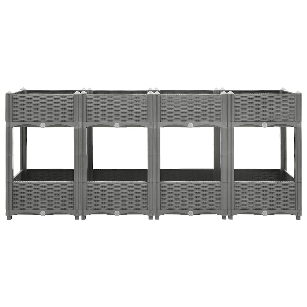 Vidaxl plantenbak verhoogd 160x40x71 cm polypropeen