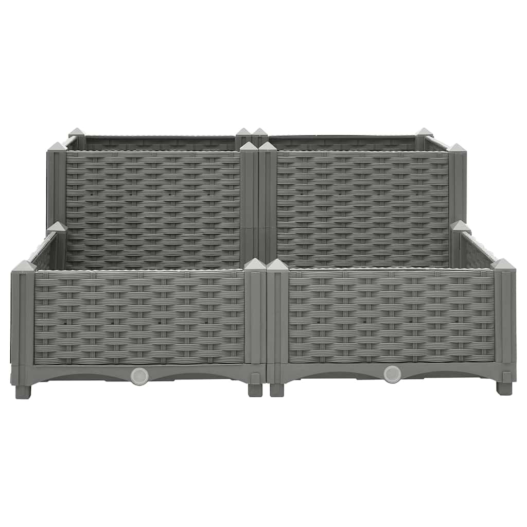 Vidaxl Planter elevado 80x80x38 cm de polipropileno
