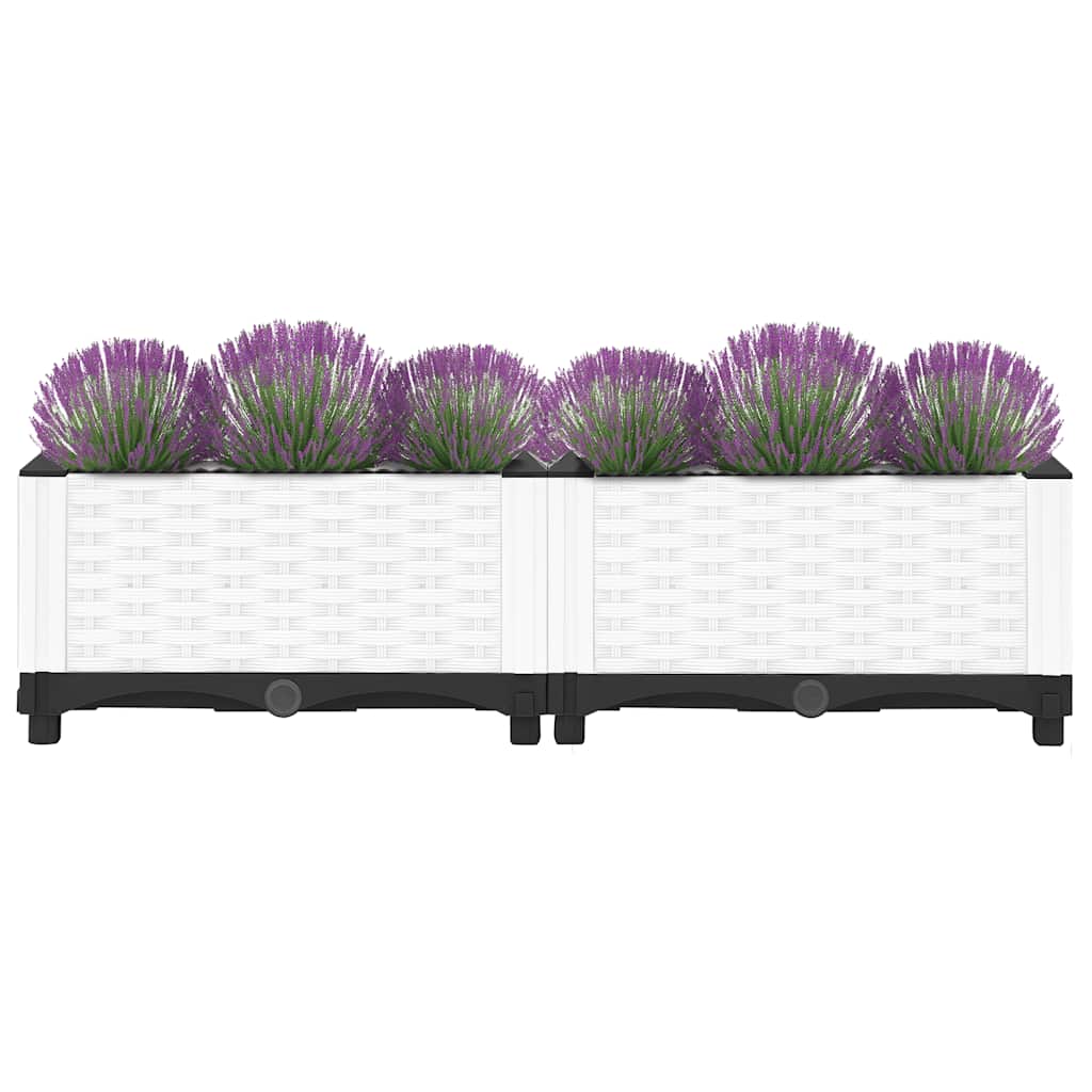 Vidaxl Planter elevado 80x40x23 cm polipropeno