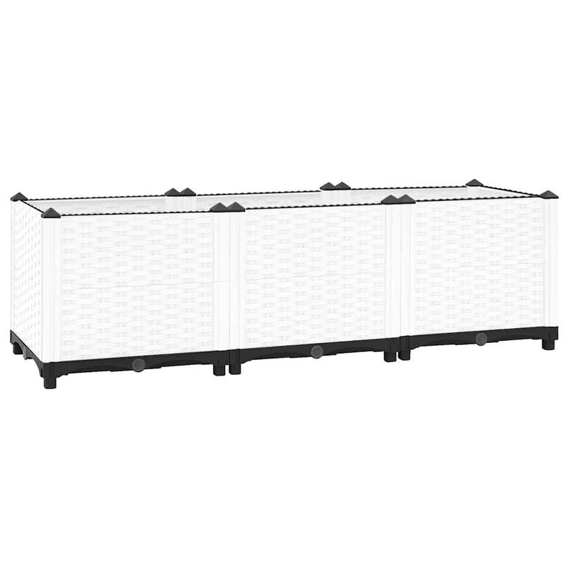 Vidaxl fioriera raccolta in polipropene da 120x40x38 cm