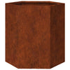 Scatola di pianificazione vidaxl arrugginita 40x40x45 cm acciaio corn