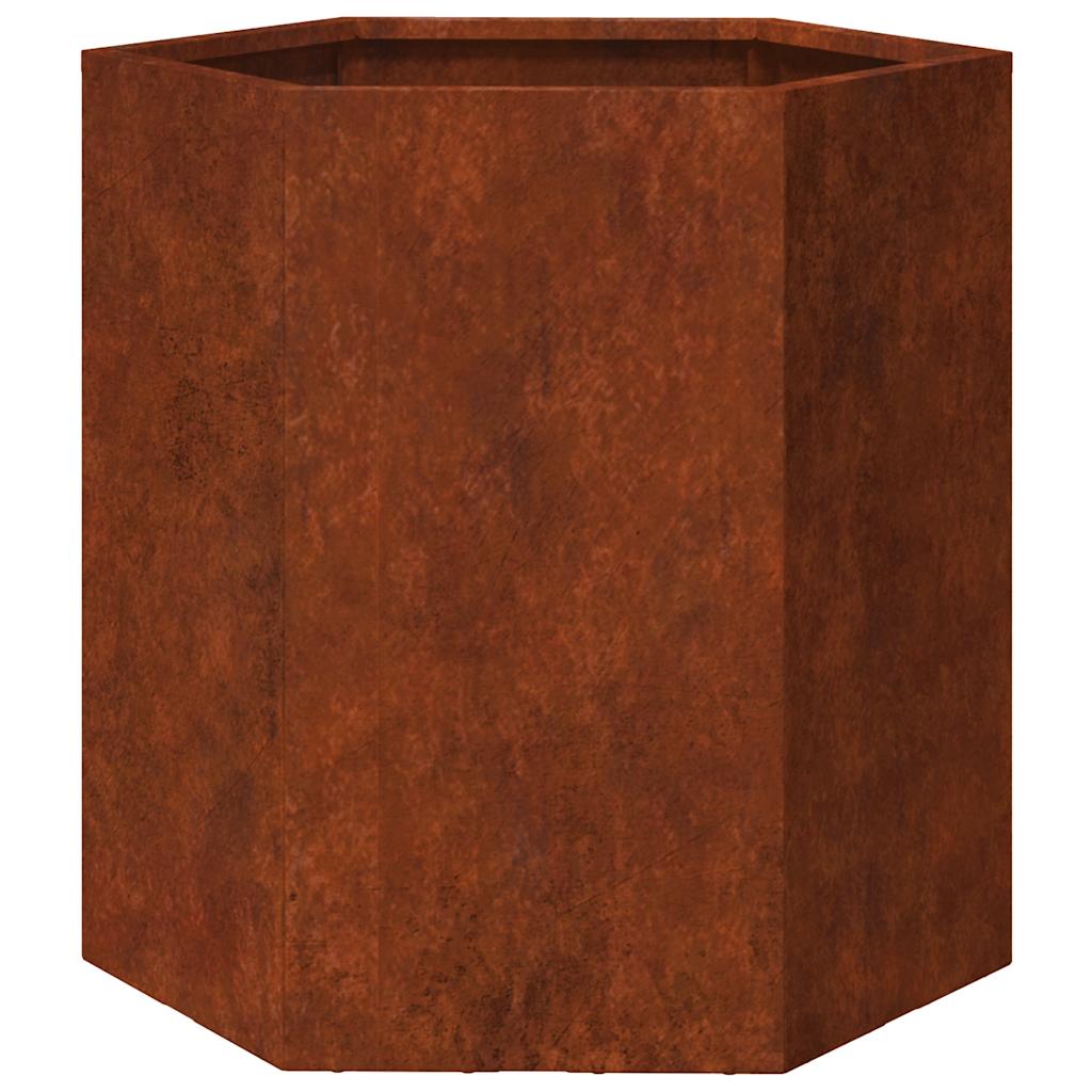 Scatola di pianificazione vidaxl arrugginita 40x40x45 cm acciaio corn