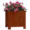 Vidaxl plantenbak met poten roestig 30x30x30 cm cortenstaal