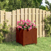 Vidaxl plantenbak met poten roestig 30x30x30 cm cortenstaal