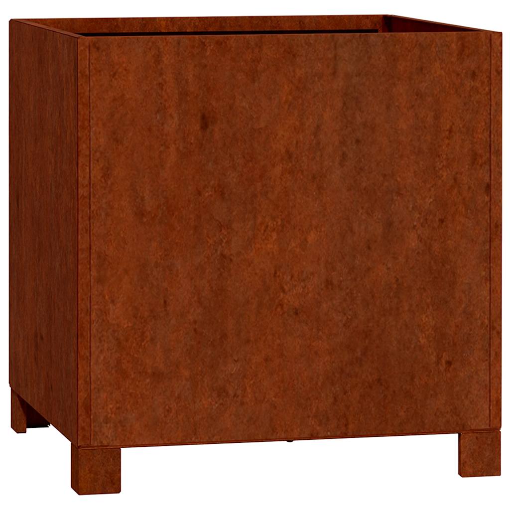 Vidaxl fioriera con gambe arrugginite 42x40x43 cm Cortenstaal