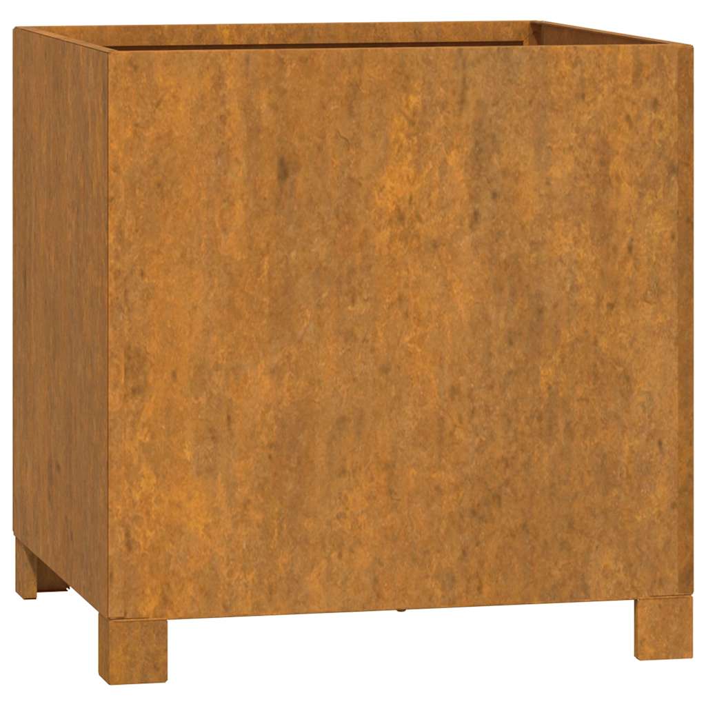 Vidaxl fioriera con gambe arrugginite 42x40x43 cm Cortenstaal
