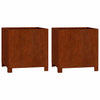 Macetas Vidaxl con piernas 2 st oxty 42x40x43 cm Corten Steel