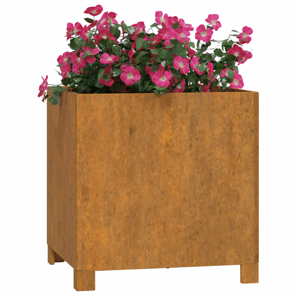 Fioriere Vidaxl con gambe 2 St Rusty 42x40x43 cm acciaio corn