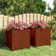 Fioriere Vidaxl con gambe 2 St Rusty 42x40x43 cm acciaio corn