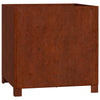 Vidaxl plantenbak met poten roestig 50x50x50 cm cortenstaal