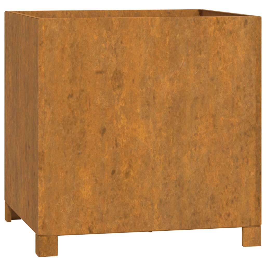 Vidaxl fioriera con gambe arrugginite 49x47x50 cm cornstaal