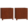 Fioriere Vidaxl con gambe 2 St Rusty 49x47x50 cm Acciaio Corten