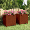 Fioriere Vidaxl con gambe 2 St Rusty 49x47x50 cm Acciaio Corten