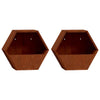Vidaxl Plantadores Montaje de pared 2 ST 30X10X25 CM Corten Steel Rusty