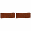 Vidaxl Plantadores Montaje de pared 2 ST 53x10x17 CM Corten Steel Rusty