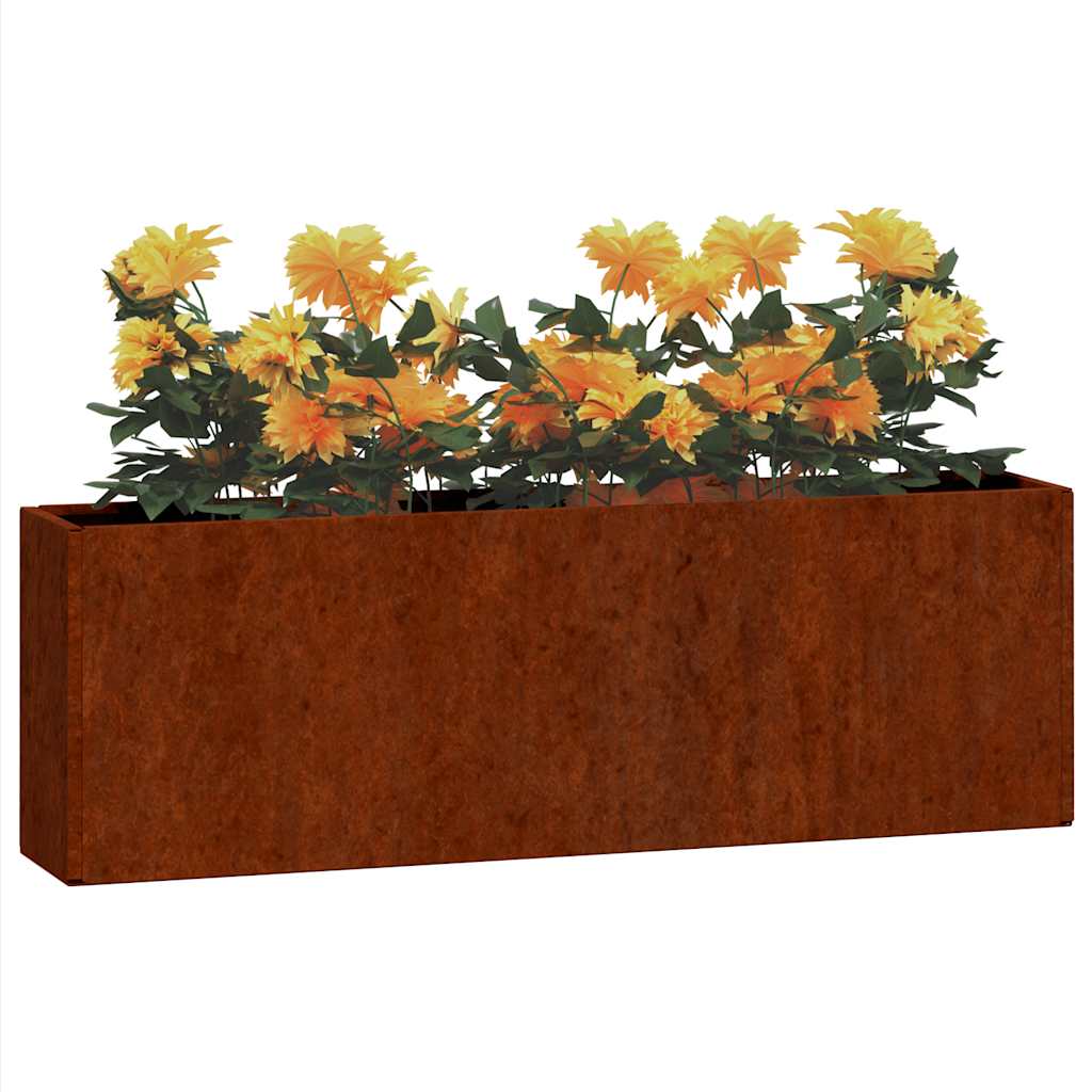 Vidaxl Plantadores Montaje de pared 2 ST 53x10x17 CM Corten Steel Rusty