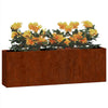 Vidaxl Plantadores Montaje de pared 2 ST 53x10x17 CM Corten Steel Rusty