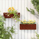 Vidaxl Plantadores Montaje de pared 2 ST 53x10x17 CM Corten Steel Rusty