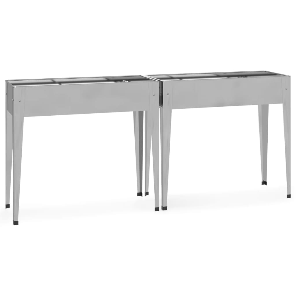 Vidaxl Fioters 2 St Galvanized Steel