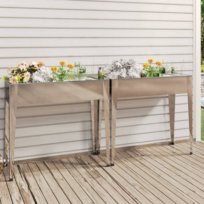 Vidaxl Fioters 2 St Galvanized Steel