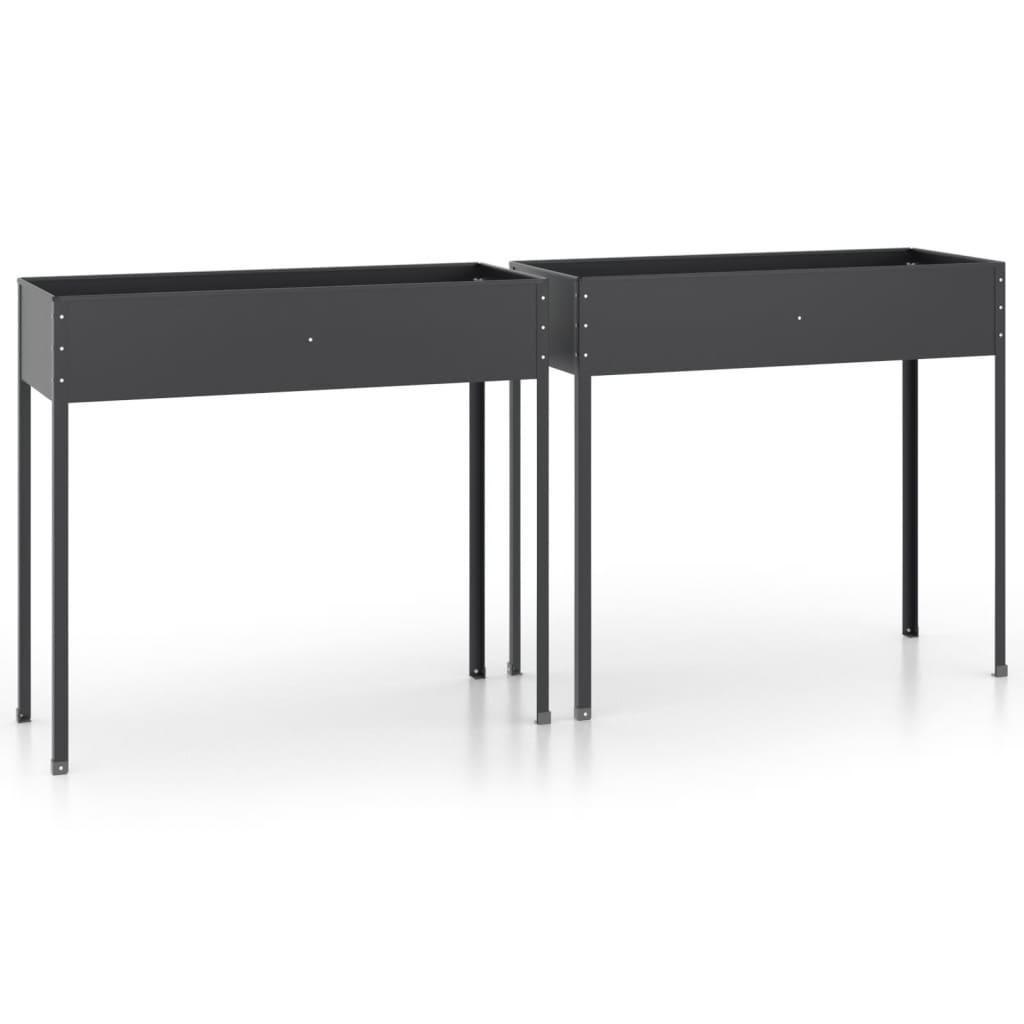 Vidaxl Fiorsters 2 St Galvanized Steel Anthrored