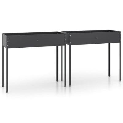 Vidaxl Fiorsters 2 St Galvanized Steel Anthrored