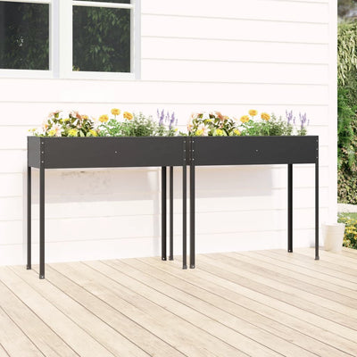 Vidaxl Fiorsters 2 St Galvanized Steel Anthrored