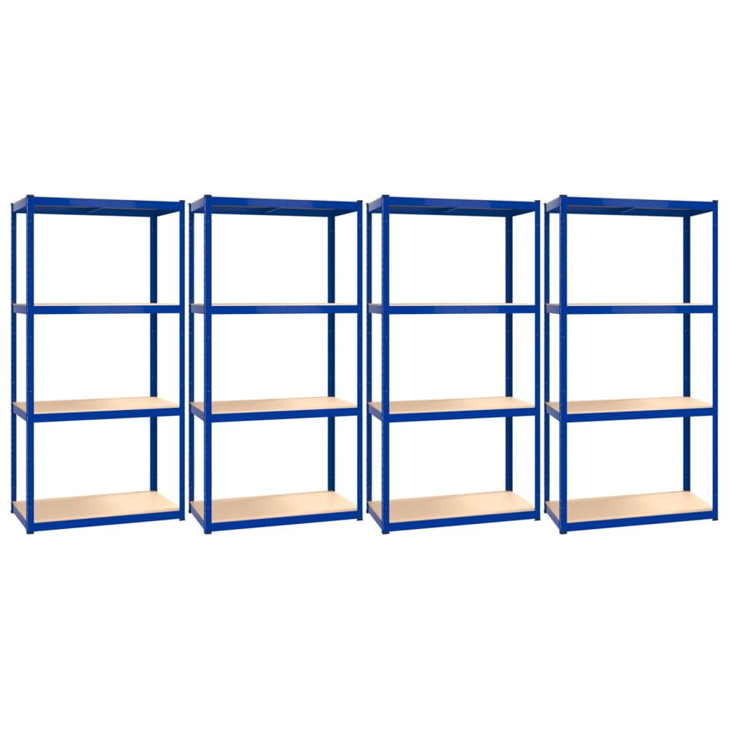 Vidaxl Storage Rack a 4 strati 4 ST Acciaio in legno trasformato in legno