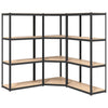 Vidaxl Storage Rack a 4 strati 3 ST Acciaio in legno trasformato in legno antracite