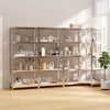 Rack di stoccaggio Vidaxl a 5 strati in acciaio 4 St e color in legno trasformato in argento