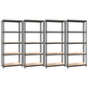 Vidaxl Storage Backs 4 ST 5 LAYER DE ACERO Y COLOR DE ANTRACITE DE MADERA PROCESADA