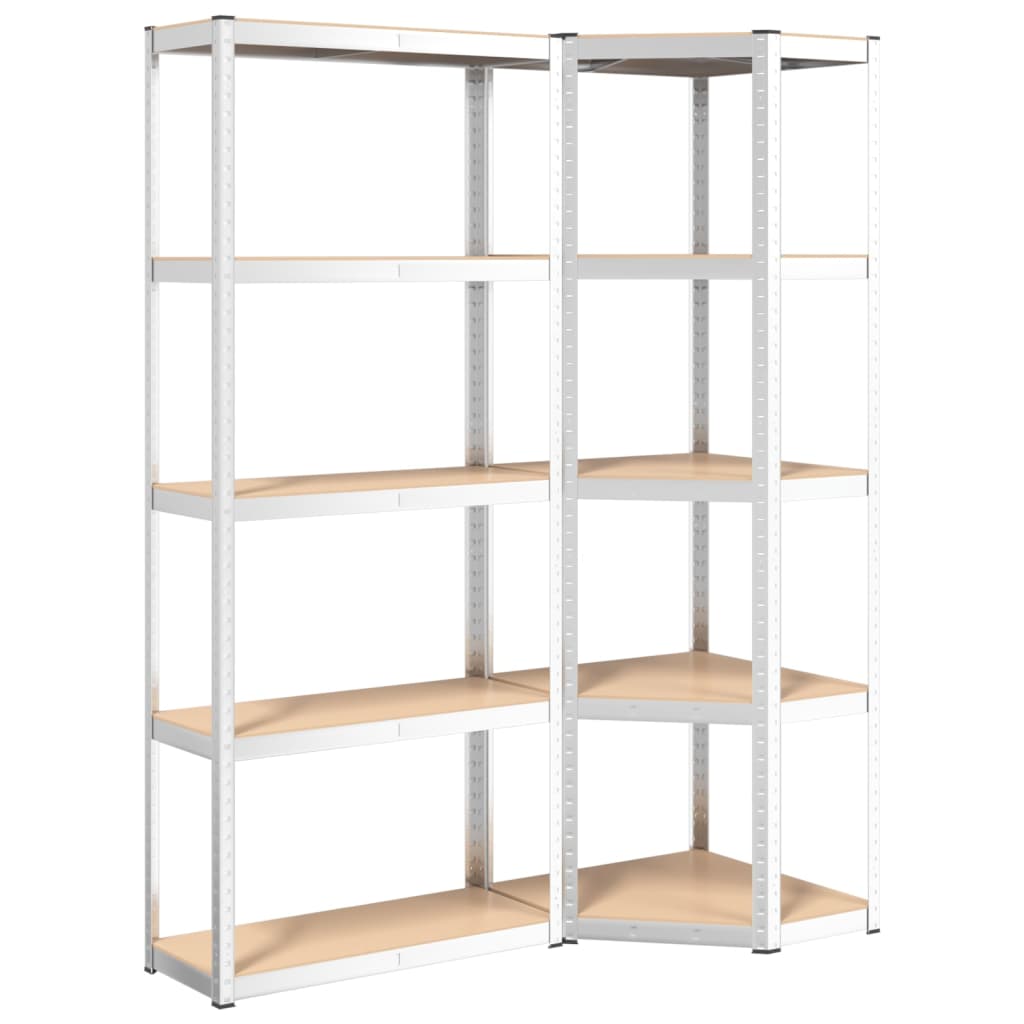Vidaxl Storage Rack de 5 capas de acero y plata procesada