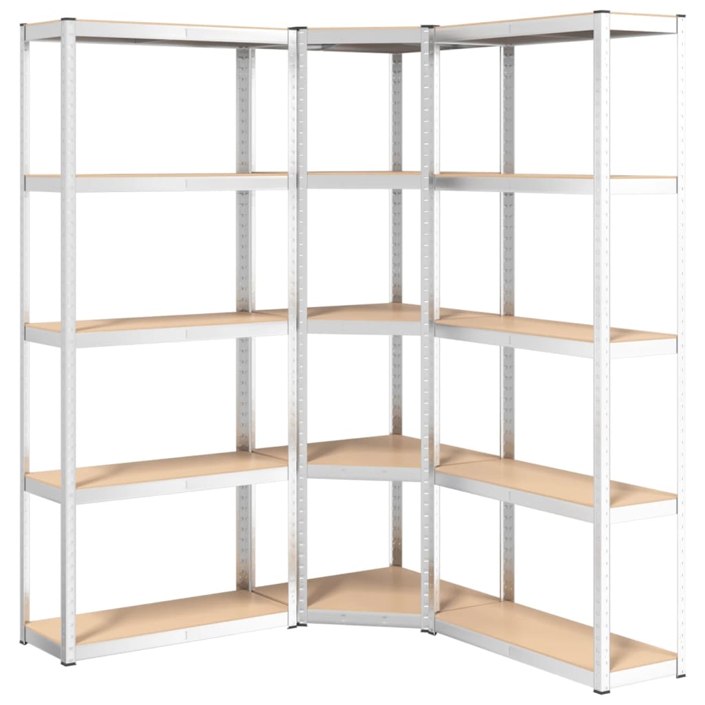 Vidaxl Storage Rack de 5 capas de acero y plata procesada de plata