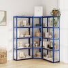 Rack di stoccaggio Vidaxl 3 ST a 5 strati e blu in legno trasformato