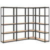 Vidaxl Storage Backs 4 ST 5 LAYER DE ACERO Y COLOR DE ANTRACITE DE MADERA PROCESADA