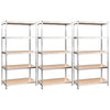 Vidaxl Storage Rack a 5 strati 3 ST Acciaio e in legno trasformato colorato