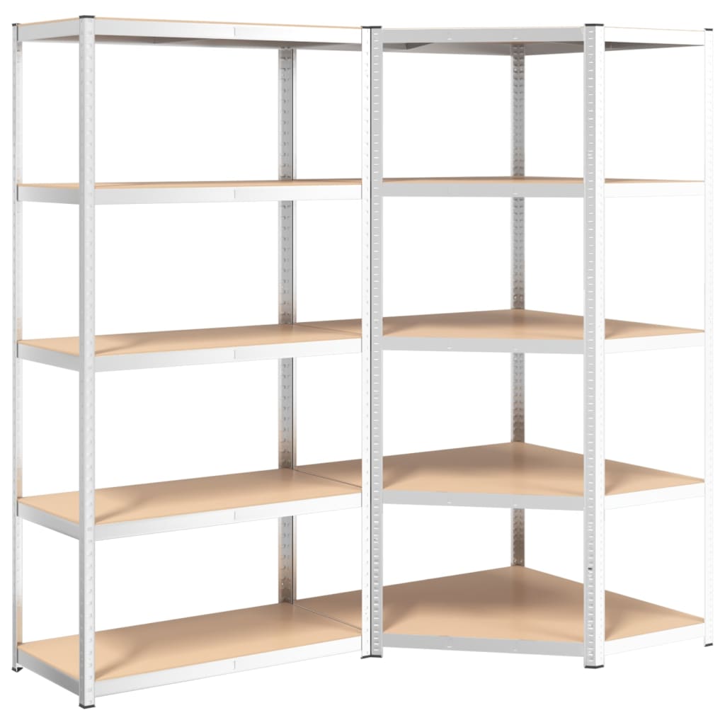 Vidaxl Storage Rack de 5 capas de acero y plata procesada