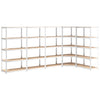 Rack di stoccaggio Vidaxl a 5 strati 5 St Acciaio e in legno trasformato colorato