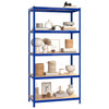 Rack di stoccaggio Vidaxl 3 ST a 5 strati e blu in legno trasformato