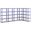 VidaXL Opbergrek 5-laags 5 st staal bewerkt hout blauw