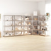 Rack di stoccaggio Vidaxl a 5 strati 5 St Acciaio e in legno trasformato colorato