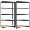 Rack di stoccaggio Vidaxl a 5 strati 2 ST Elaborato in legno trasformato in antracite
