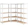Vidaxl Storage Rack de 5 capas de acero y plata procesada de plata