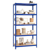 Vidaxl Rack de almacenamiento 5 capas 5 st de acero de madera procesada azul