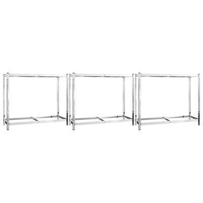 Vidaxl Ratchs de neumáticos 2 capas 3 PCS 110x40x110 cm de acero coloreado