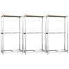 Vidaxl Ratchs de neumáticos 2 capas 3 PCS 110x40x180 cm de acero coloreado