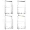 Vidaxl Ratchs de neumáticos 2 capas 4 PCS 110x40x180 cm de acero coloreado