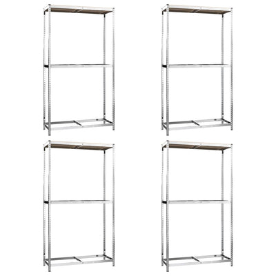 Vidaxl Ratchs de neumáticos 2 capas 4 PCS 110x40x180 cm de acero coloreado